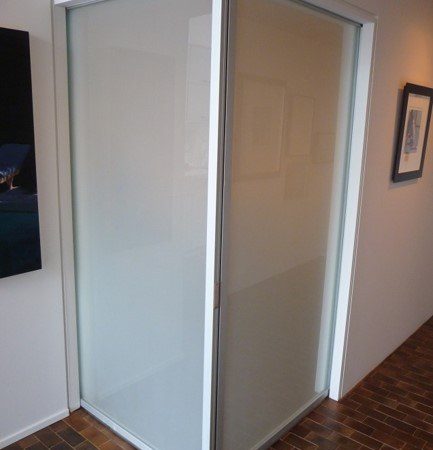 FROSTED GLASS POCKET DOORS